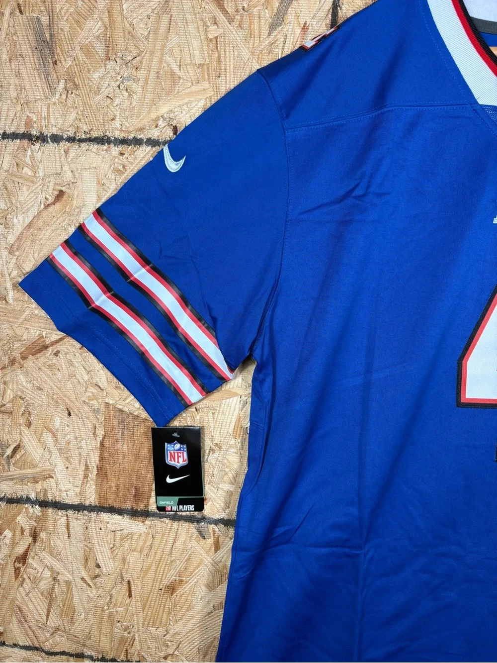 Nike Royal Blue Buffalo Bills #4 James Cook III Men's Jersey - L